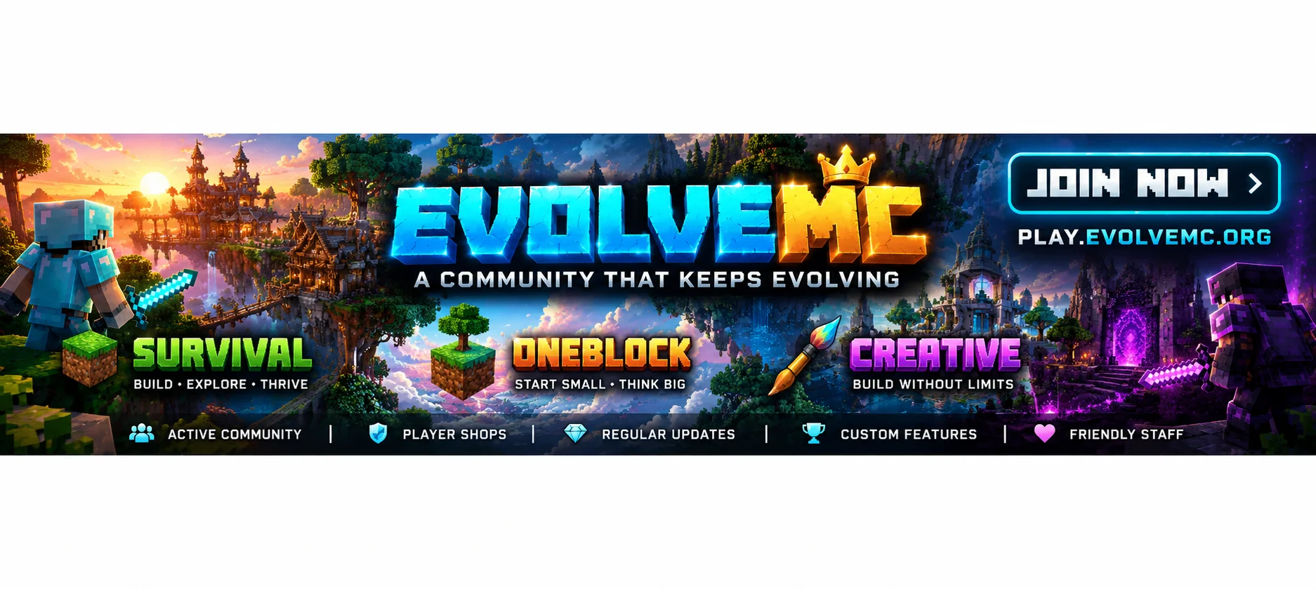 EvolveMC Server IP | Join Guide, Community, Votes | BMCSL | Best ...